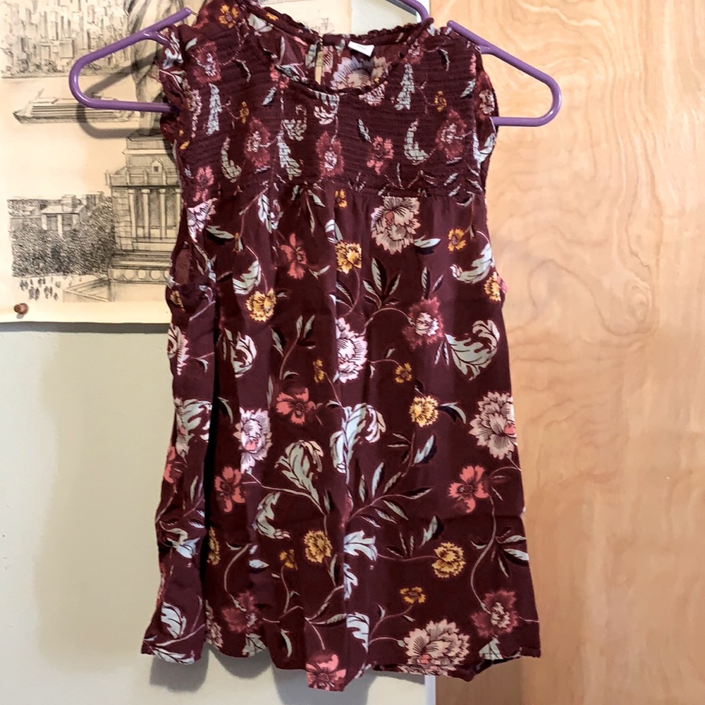 Floral shirt burgundy
